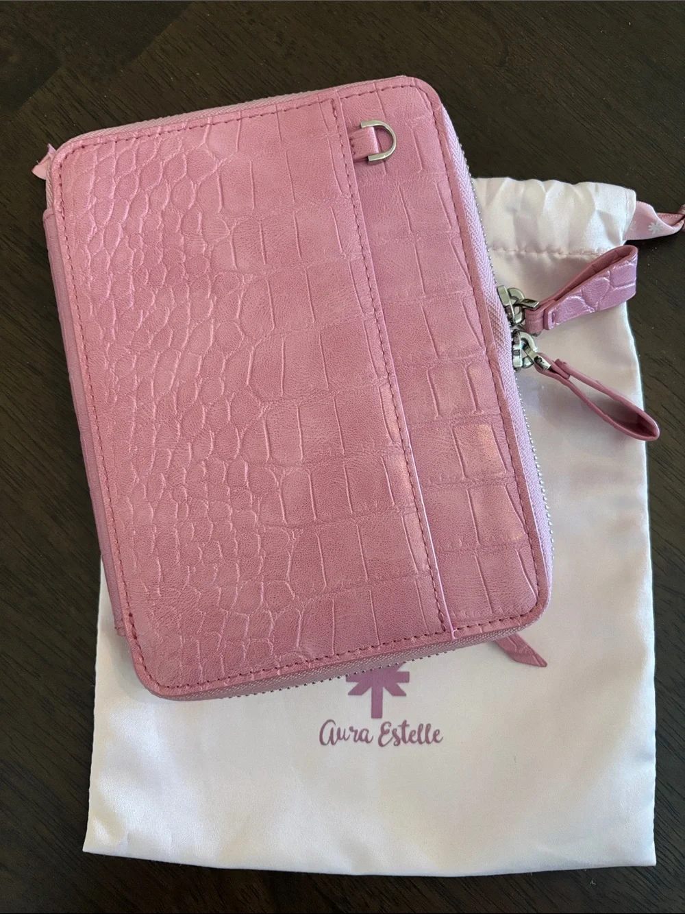 Aura Estelle A6 Planner Notebook Cover Pink Love at first sight Croc Emb